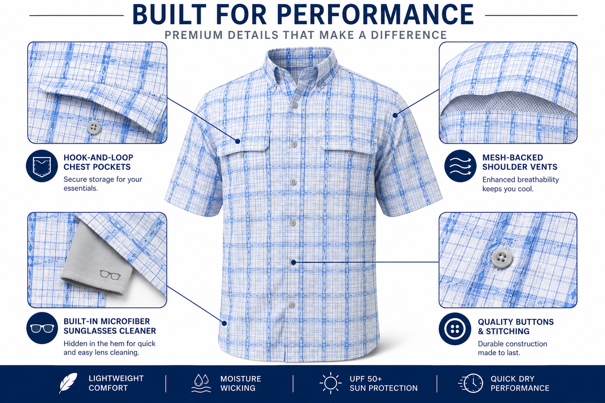 Plaid Performance Fishing Shirt