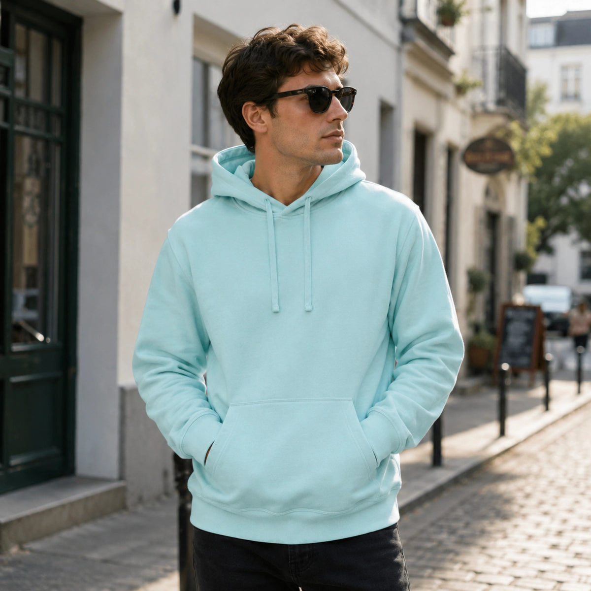 Heavyweight Cotton-Blend Pullover Hoodie