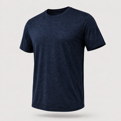 CloudFlex PS376 short-sleeve performance tee in Heather Navy